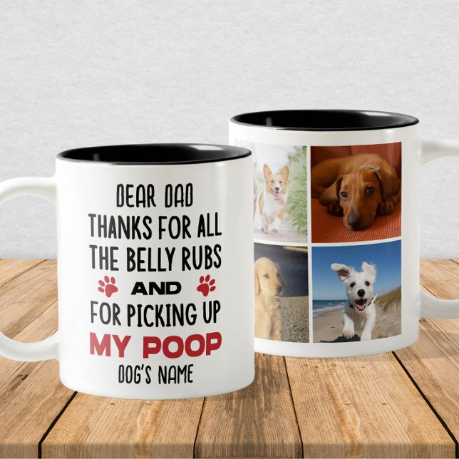 Sehr geehrter Vater - Funny Custom Dog Fotos & Nam Zweifarbige Tasse (Von Creator hochgeladen)