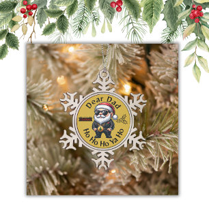 Sehr geehrter Vater Ho Ho Ho Ya Ho - Gangster Chri Schneeflocken Zinn-Ornament