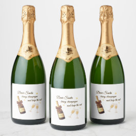 Sehr geehrter Weihnachtsmann Champagner-Design