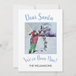 Sehr geehrter Weihnachtsmann Feiertagskarte