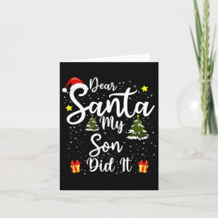 Sehr geehrter Weihnachtsmann, hat es sonniges Weih Karte