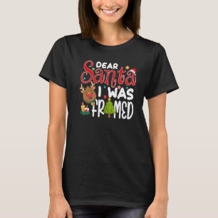 Sehr geehrter Weihnachtsmann I war Gerahmtes Klein T-Shirt
