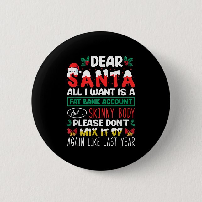 Sehr geehrter Weihnachtsmann, ich Wollte nur ein f Button (Vorderseite)