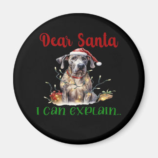 Sehr geehrter Weihnachtsmann kann große Dane Essen Magnet