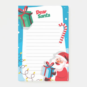 Sehr geehrter Weihnachtsmann präsentiert Candy Can Post-it Klebezettel