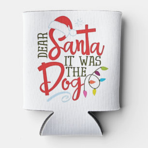 Sehr geehrter Weihnachtsmann war der Hund lustig Dosenkühler