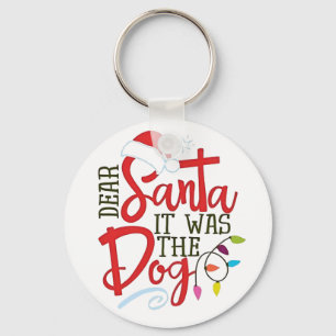 Sehr geehrter Weihnachtsmann war der Hund lustig Schlüsselanhänger