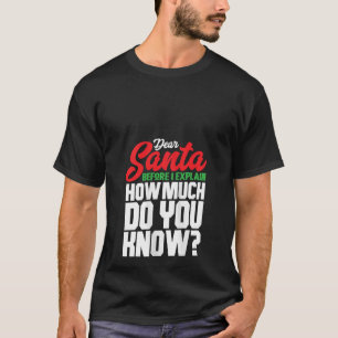 Sehr geehrter Weihnachtsmann, wie viel wissen Sie T-Shirt
