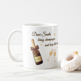Sehr geehrtes Santa Champagner Design Kaffeetasse