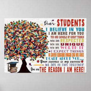 Sehr geehrtes Studentenposter Poster