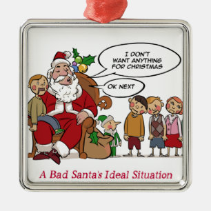 Sehr gemeiner Weihnachtsmann Ideale Situation Lust Ornament Aus Metall