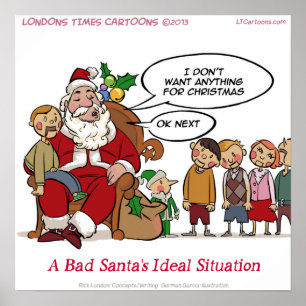 Sehr Gemeiner Weihnachtsmann Lustiges Poster