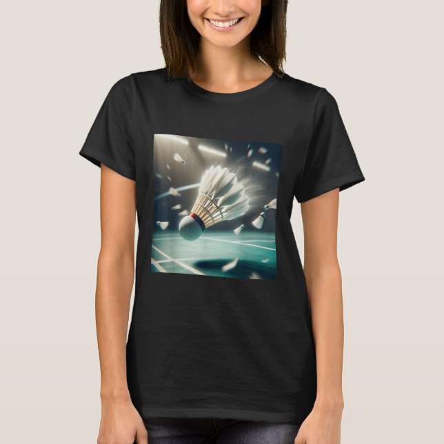 Sehr gerne Badminton-Shuttle Birdie  T-Shirt (Vorderseite)