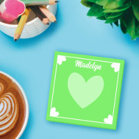 Sehr Girly Neon Green White hört Ihren Namen