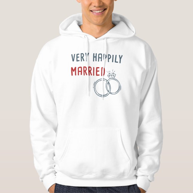 Sehr glücklich Verheiratet, passend Husband Ehefra Hoodie (Vorderseite)