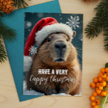 Sehr glückliche Weihnachten Capybara Weihnachten<br><div class="desc">Mit dieser lustigen Weihnachtskarte mit dem beliebtesten Chili-Tier - der Capybara - können Sie sich in dieser Weihnachtszeit ein wenig Capy Weihnachten gönnen! In einer festlichen Weihnachtsmannmütze und umgeben von Schneeflocken, bringt diese Karte einen zusätzlichen Spaß in Ihre Urlaubsszenarien. Ideal, um Ihre Weihnachtstraditionen mit einer sonderbaren Touch zu bereichern, ist...</div>