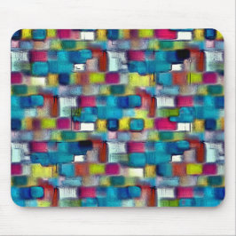 Sehr grobe Textur von bunten quadratischen Formen  Mousepad