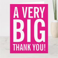 Sehr großes Dankeschön an die große Grußkarte