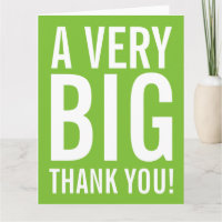 Sehr großes Dankeschön an die große Grußkarte