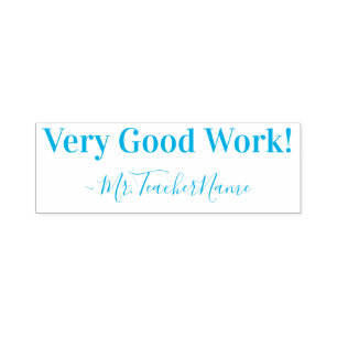 "Sehr gute Arbeit!" Briefmarke aus Kautschuk Permastempel