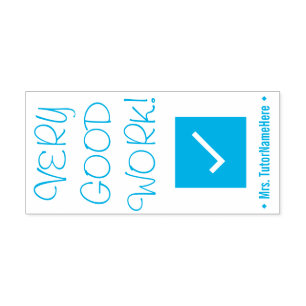 "SEHR GUTE ARBEIT!" Briefmarke aus Kautschuk Permastempel