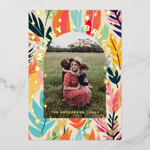 Sehr gute Grenz-Foto Weihnachtskarte Folien Feiertagskarte