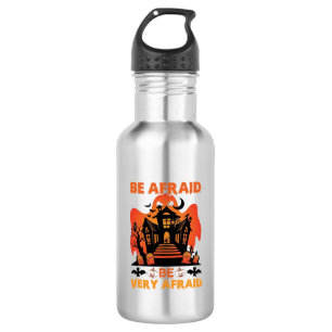 Sehr Halloween Spukhaus Kürbisse fürchte dich_1 Edelstahlflasche