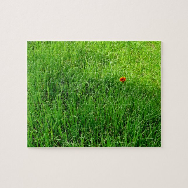Sehr herausforderndes Grüngras Puzzle (Horizontal)