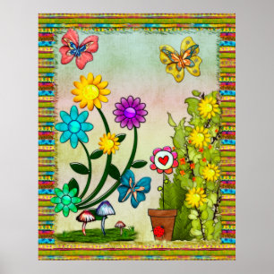 Sehr Hippy Day Whimsisica Fantasy Art Poster