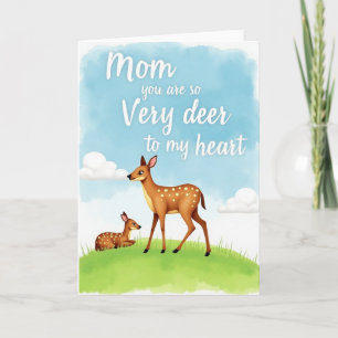Sehr Hirsch-Mama-Illustrationskarte Karte