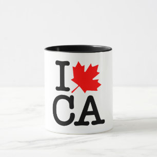 Sehr höfliches Red Black I Liebe Kanada Ahornleaf Tasse