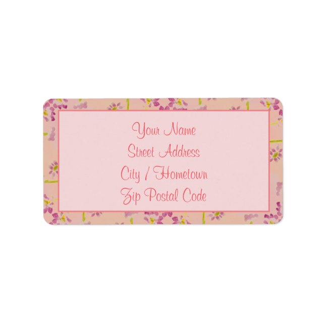 Sehr hübsch rosa adressaufkleber (Vorne)
