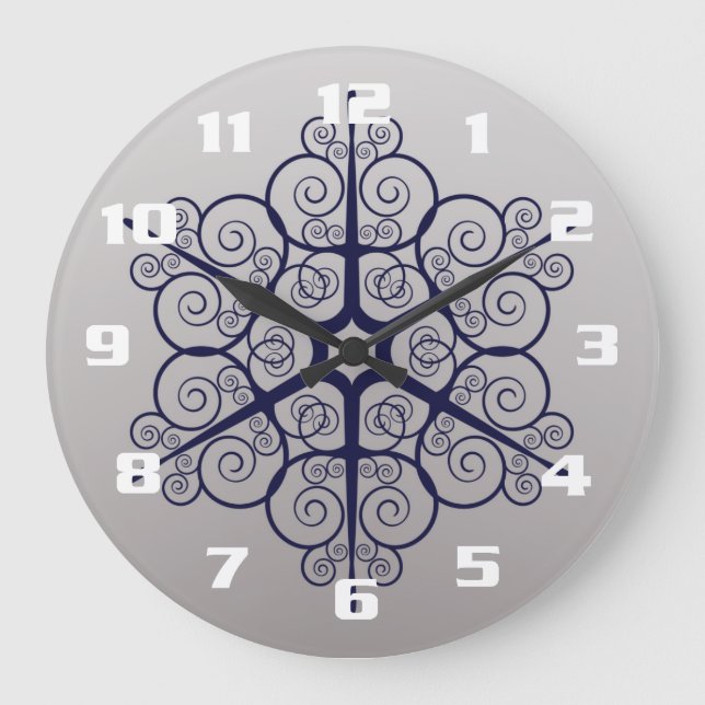 Sehr Hübsch Stilvolles und Verziertes Design Große Wanduhr (Vorderseite)