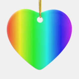 Sehr Hübscher Regenbogen >Herz-Ornamente Keramik Ornament