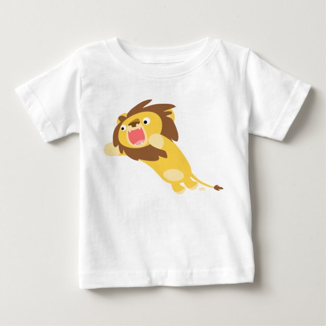 Sehr hungriger Niedlicher Cartoon Lion Baby T - Sh T-shirt (Vorderseite)