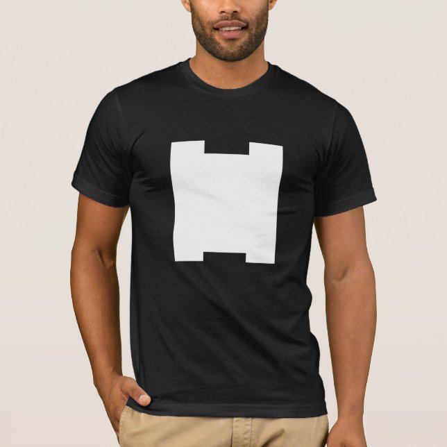 SEHR KÜNSTLERISCHES H-MONOGRAMM-SCHWARZES T-Shirt (Vorderseite)