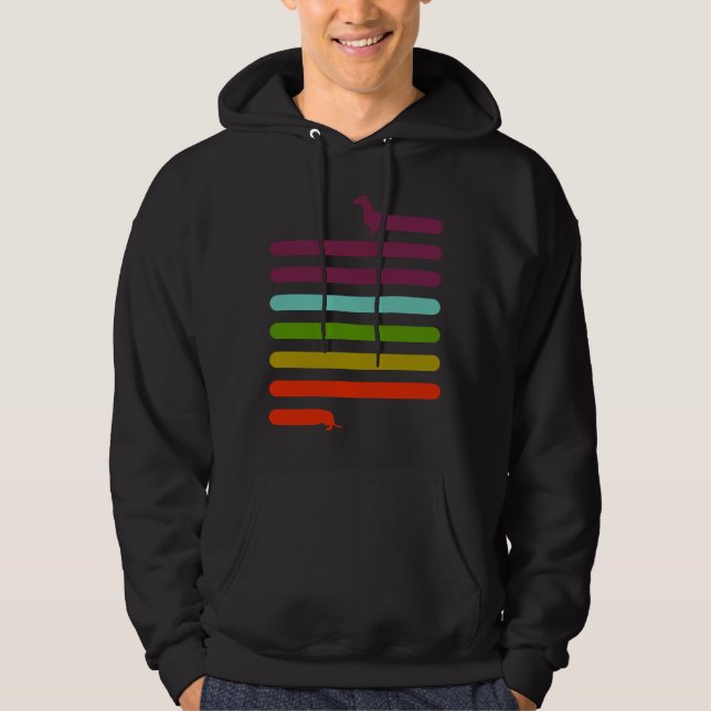 Sehr lange Dackel Hoodie (Vorderseite)