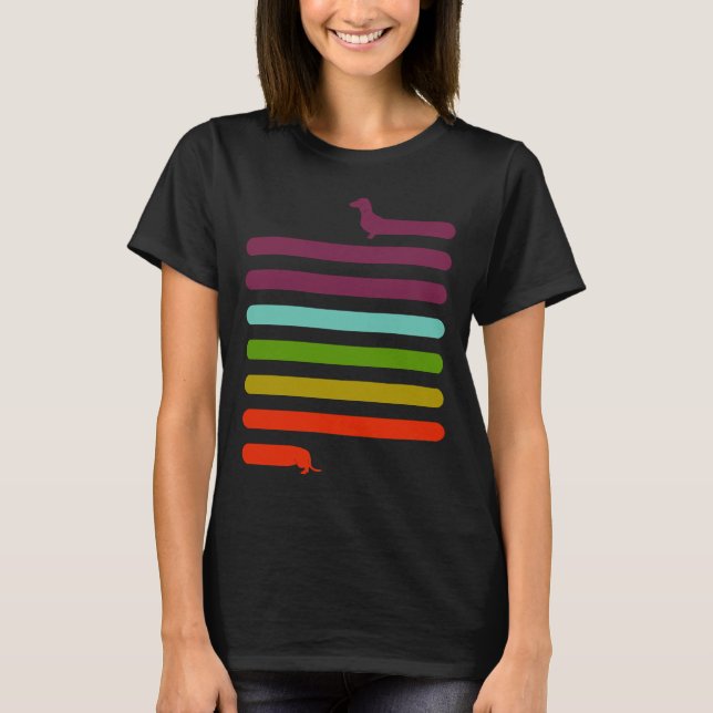 Sehr lange Dackel T-Shirt (Vorderseite)