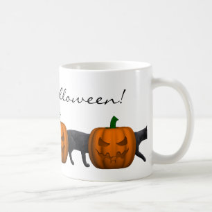 Sehr lange Halloween-Katze Tasse