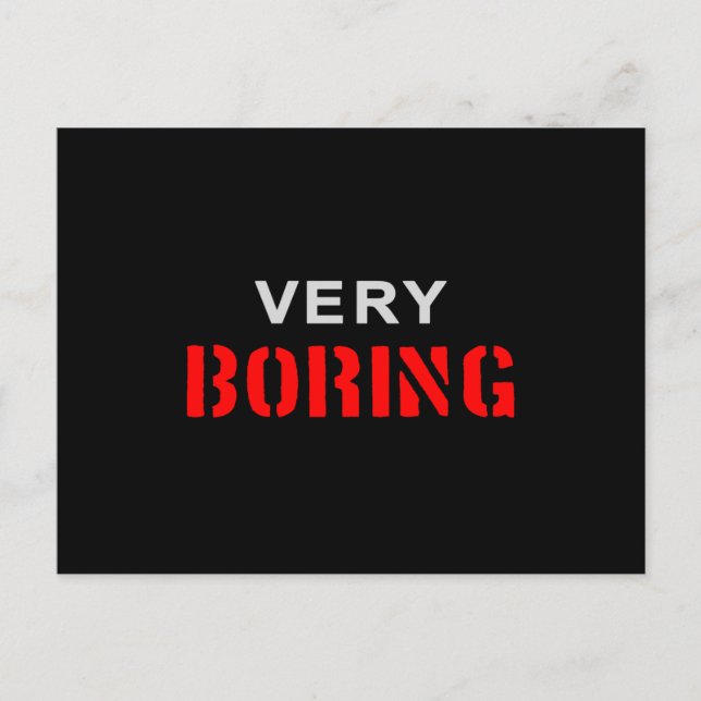 Sehr langweilig postkarte (Vorderseite)