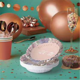 Sehr lieblich lila und rosa Blütenpracht Geburtsta Pappteller