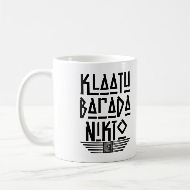 Sehr lustig Klaatu Barada Nikto Kaffee Tasse (Links)