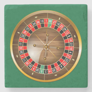 Sehr lustige amerikanische Roulette Wheel Stone Un Steinuntersetzer