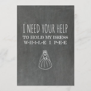 Sehr lustige Bridesmaid / Vorschlag für eine Trauz Einladung