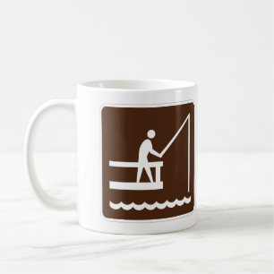 Sehr lustige klassische Tasse des Fischfangs signi
