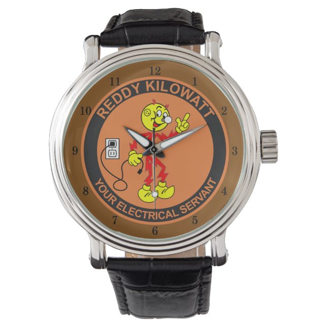 Sehr lustige Reddy-Kilowatt-Armbanduhr Armbanduhr (Vorderseite)