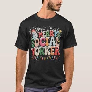 Sehr lustige Sozialarbeiter Weihnachten T-Shirt
