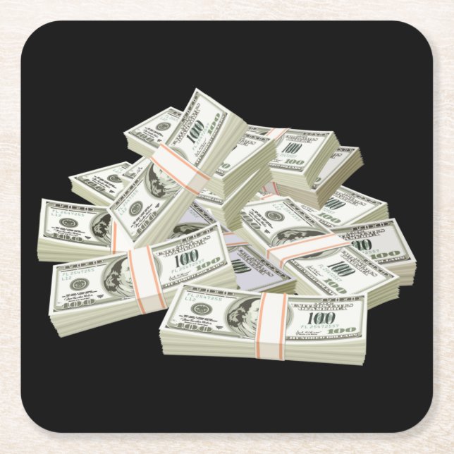 Sehr lustige Stapel Bargeld-Untersetzer-Set Rechteckiger Pappuntersetzer (Vorderseite)