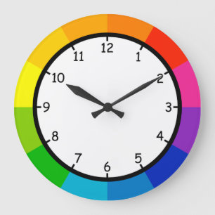 Sehr lustige und farbenfrohe Rad Wall Clock Große Wanduhr