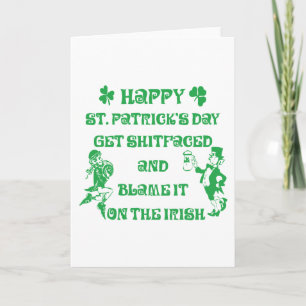 Sehr lustiger Adult St Patrick's Day Karte